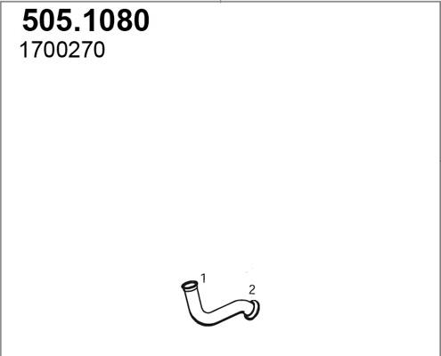 ASSO 505.1080 - Exhaust Pipe car-mod.net