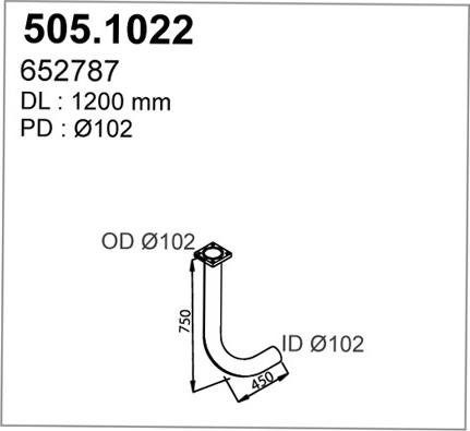 ASSO 505.1022 - Exhaust Pipe car-mod.net