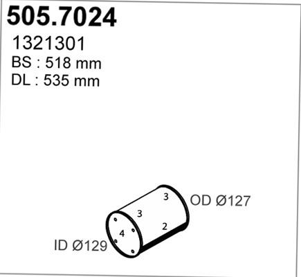 ASSO 505.7024 - Middle / End Silencer car-mod.net