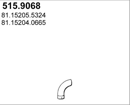 ASSO 515.9068 - Exhaust Pipe car-mod.net