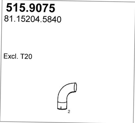 ASSO 515.9075 - Exhaust Pipe car-mod.net