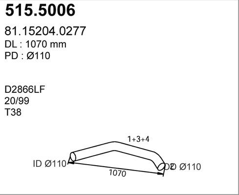 ASSO 515.5006 - Exhaust Pipe car-mod.net