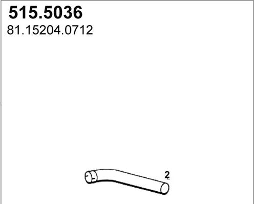 ASSO 515.5036 - Exhaust Pipe car-mod.net