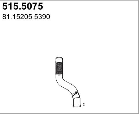 ASSO 515.5075 - Exhaust Pipe car-mod.net