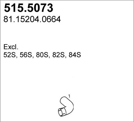 ASSO 515.5073 - Exhaust Pipe car-mod.net