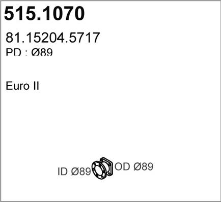 ASSO 515.1070 - Exhaust Pipe car-mod.net