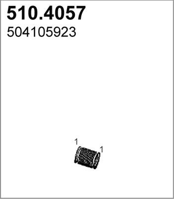 ASSO 510.4057 - Flex Hose, exhaust system car-mod.net