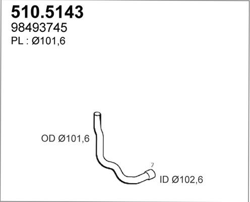ASSO 510.5143 - Exhaust Pipe car-mod.net