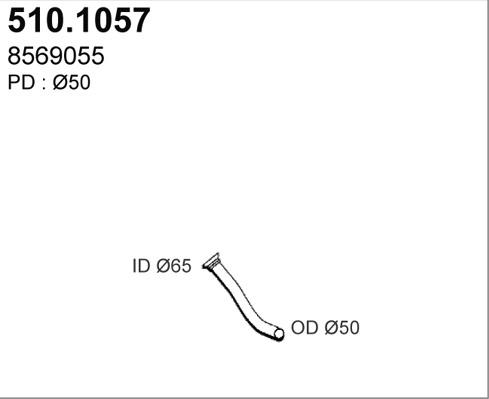ASSO 510.1057 - Exhaust Pipe car-mod.net