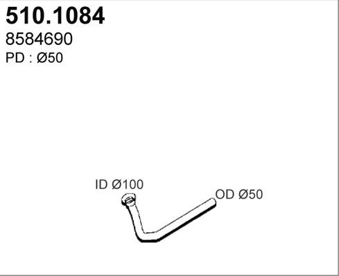 ASSO 510.1084 - Exhaust Pipe car-mod.net