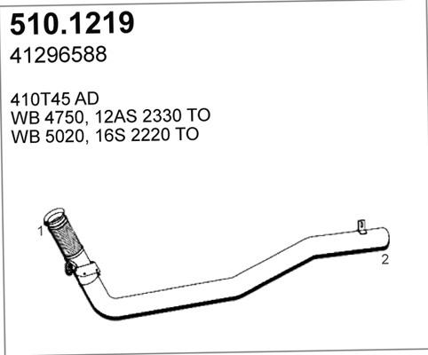 ASSO 510.1219 - Exhaust Pipe car-mod.net