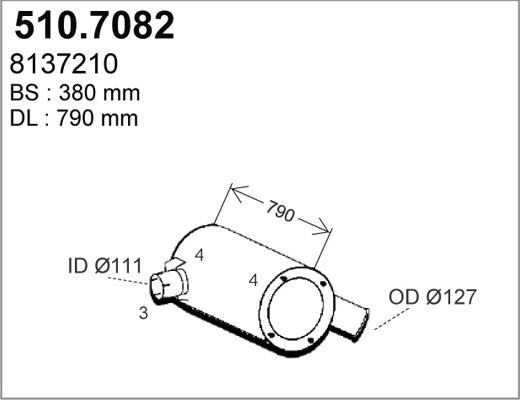 ASSO 510.7082 - Middle / End Silencer car-mod.net