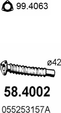 ASSO 58.4002 - Exhaust Pipe car-mod.net