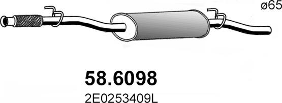 ASSO 58.6098 - Middle Silencer car-mod.net