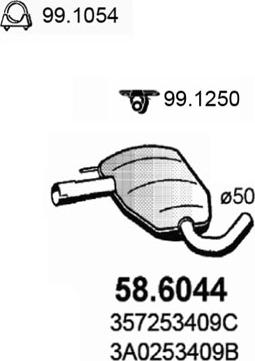 ASSO 58.6044 - Middle Silencer car-mod.net
