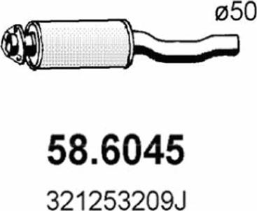 ASSO 58.6045 - Middle Silencer car-mod.net