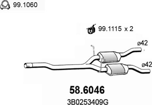 ASSO 58.6046 - Middle Silencer car-mod.net