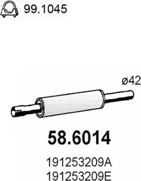 ASSO 58.6014 - Middle Silencer car-mod.net
