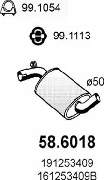 ASSO 58.6018 - Middle Silencer car-mod.net