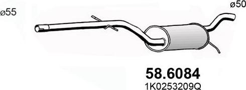 ASSO 58.6084 - Middle Silencer car-mod.net