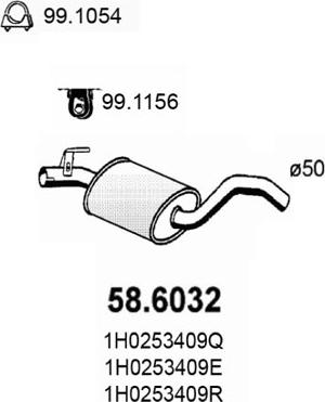 ASSO 58.6032 - Middle Silencer car-mod.net