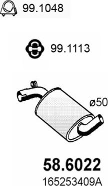 ASSO 58.6022 - Middle Silencer car-mod.net