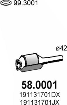 ASSO 58.0001 - Catalytic Converter car-mod.net