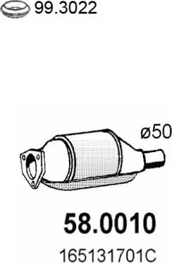 ASSO 58.0010 - Catalytic Converter car-mod.net