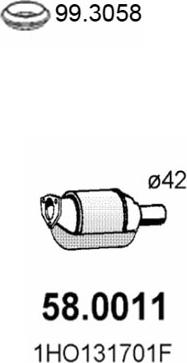 ASSO 58.0011 - Catalytic Converter car-mod.net
