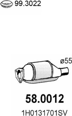 ASSO 58.0012 - Catalytic Converter car-mod.net