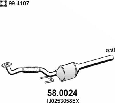 ASSO 58.0024 - Catalytic Converter car-mod.net