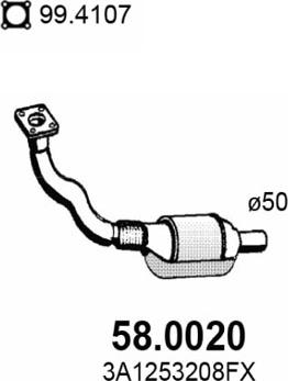 ASSO 58.0020 - Catalytic Converter car-mod.net