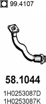 ASSO 58.1044 - Exhaust Pipe car-mod.net