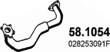 ASSO 58.1054 - Exhaust Pipe car-mod.net