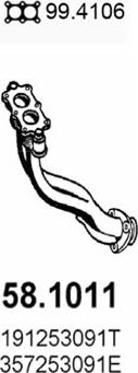 ASSO 58.1011 - Exhaust Pipe car-mod.net