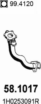ASSO 58.1017 - Exhaust Pipe car-mod.net