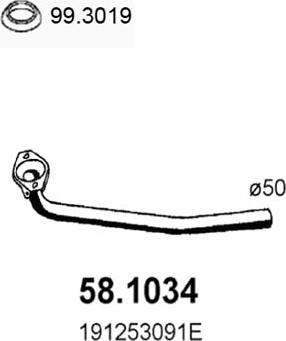 ASSO 58.1034 - Exhaust Pipe car-mod.net