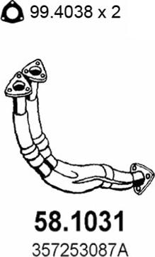 ASSO 58.1031 - Exhaust Pipe car-mod.net