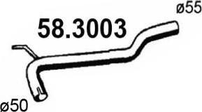 ASSO 58.3003 - Exhaust Pipe car-mod.net