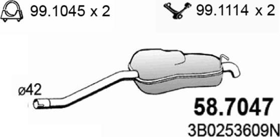 ASSO 58.7047 - End Silencer car-mod.net