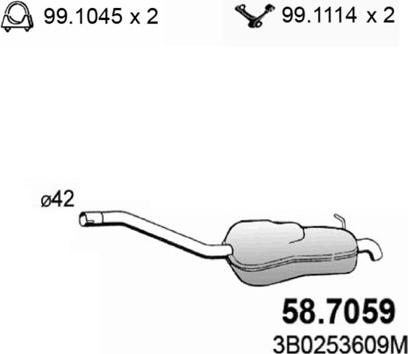 ASSO 58.7059 - End Silencer car-mod.net