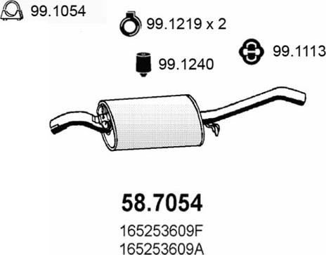 ASSO 58.7054 - End Silencer car-mod.net