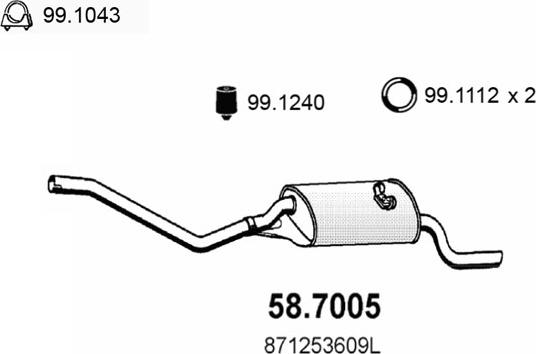 ASSO 58.7005 - End Silencer car-mod.net