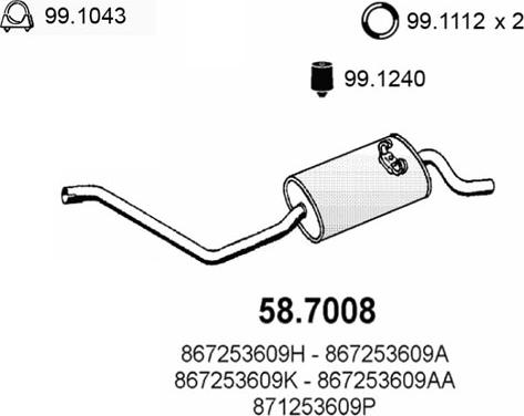 ASSO 58.7008 - End Silencer car-mod.net