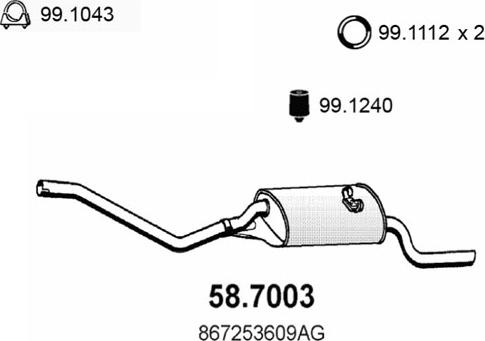 ASSO 58.7003 - End Silencer car-mod.net