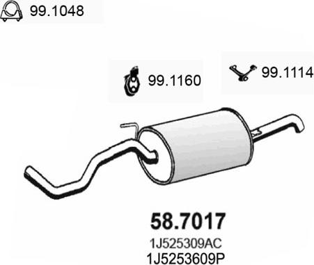 ASSO 58.7017 - End Silencer car-mod.net