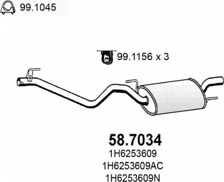 ASSO 58.7034 - End Silencer car-mod.net