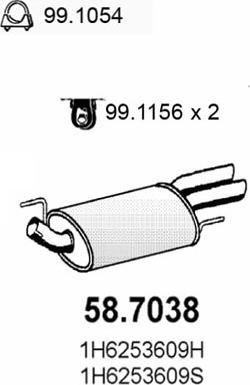 ASSO 58.7038 - End Silencer car-mod.net