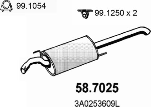 ASSO 58.7025 - End Silencer car-mod.net