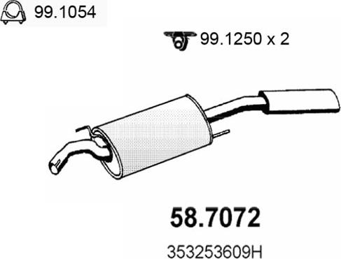 ASSO 58.7072 - End Silencer car-mod.net